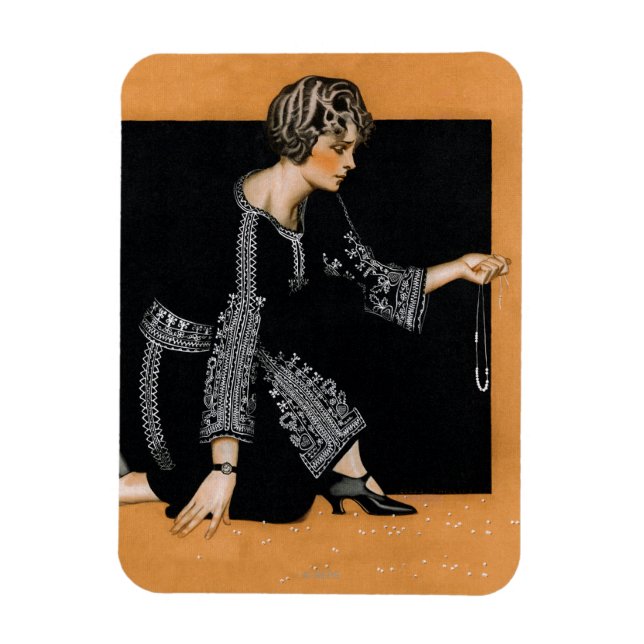 Ímã Colar das Pérolas Quebradas (Vertical)