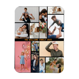 Ímã Colar Moderno Personalizado de 16 Fotos em Cor Per