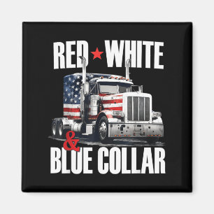 Imã Colarinho Vermelho Branco E Azul Patriota Caminhon