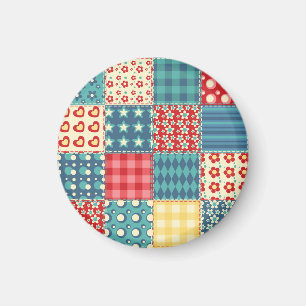 Imã Colcha de Vintage: padrão de fundo de retalhamento