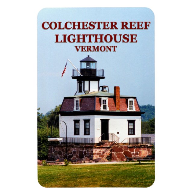 Ímã Colchester Reef Lighthouse, Vermont Flexi Magnet (Vertical)
