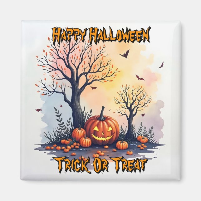Imã Coleção Assustadora e Fofa de Halloween na Moda (Frente)