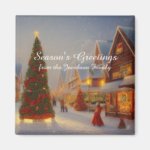 Imã Coleção Chintzy Village Árvore de Natal Seasons Sa