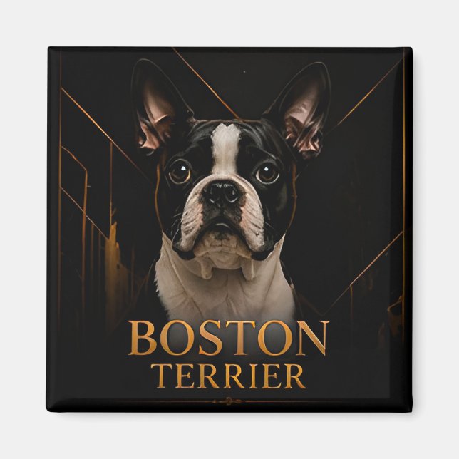 Imã Coleção Clássica Americana Boston Terrier (Frente)