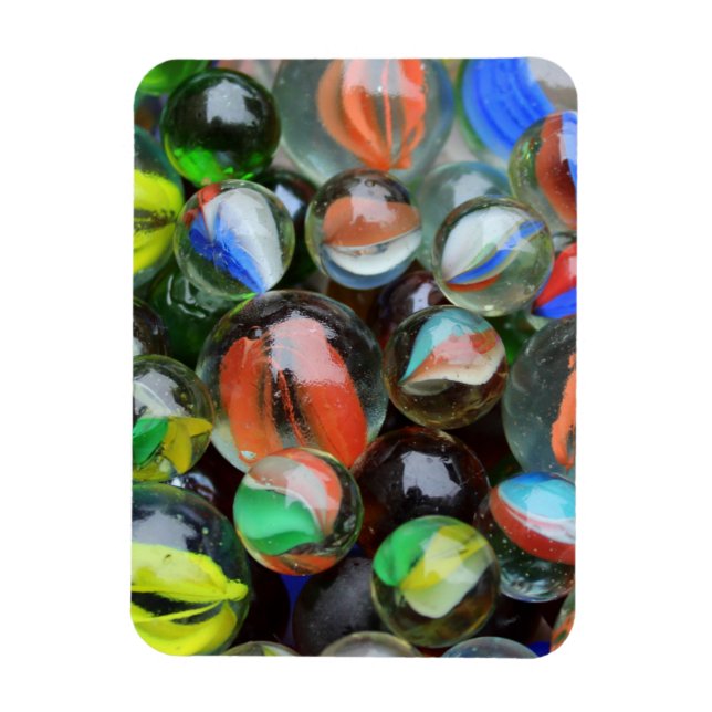 Ímã Coleção de Bolas de Gude de Vidro (Vertical)