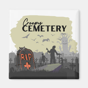 Imã Coleção de Carimbo de Halloween "Cemitério de Cére