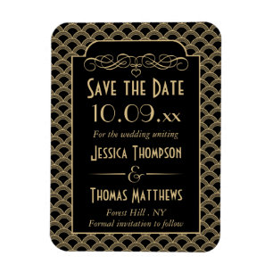 Ímã Coleção de Casamentos Art Deco Gatsby, de 1920