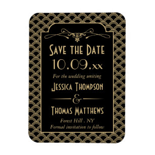 Ímã Coleção de Casamentos Art Deco Gatsby, de 1920