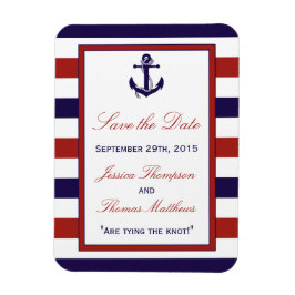 Ímã Coleção de Casamentos de Âncoras Náuticas Vermelha