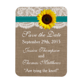 Ímã Coleção de Casamentos Russos de Girassol - Teal