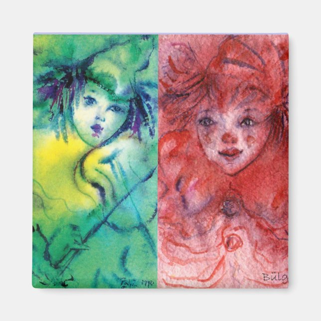 Imã COLEÇÃO DE CLOWNS/Bola de Masquearde Venetia (Frente)