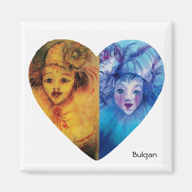 Imã COLEÇÃO DE CLOWNS/Bola de Masquearde Venetia (Frente)