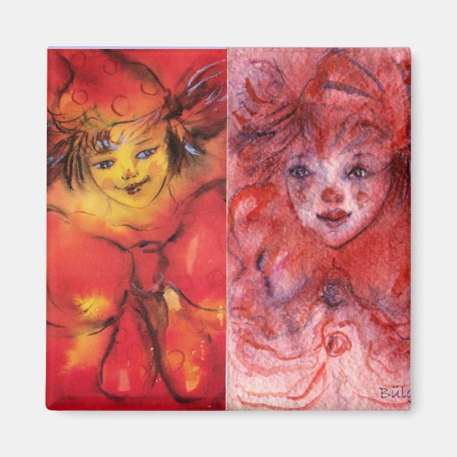 Imã COLEÇÃO DE CLOWNS/Bola de Masquearde Venetia (Frente)