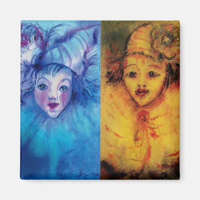 Imã COLEÇÃO DE CLOWNS/Bola de Masquearde Venetia (Frente)