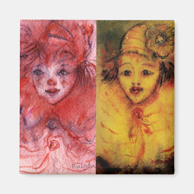 Imã COLEÇÃO DE CLOWNS/Bola de Masquearde Venetia (Frente)