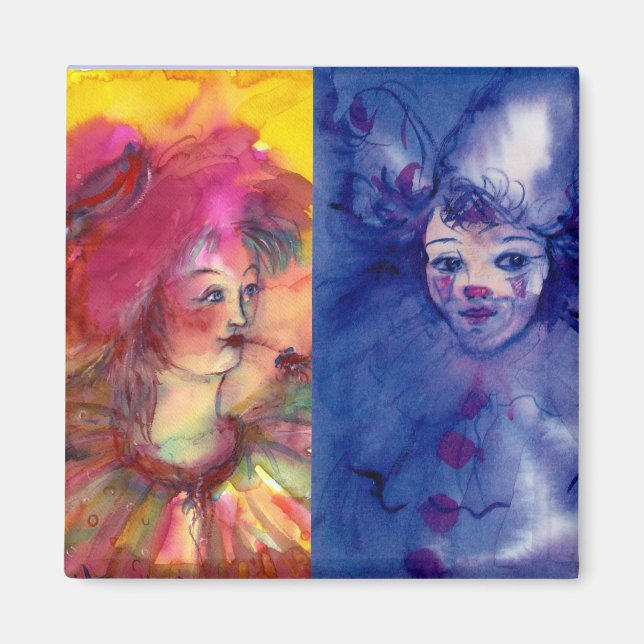 Imã COLEÇÃO DE CLOWNS/Bola de Masquearde Venetia (Frente)