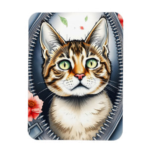 Ímã Coleção de Gatos de Lindas Cadeias de Água da Tend