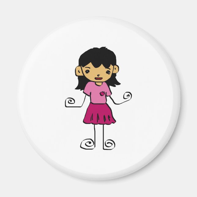 Imã coleção de meninas de desenho animado (Frente)