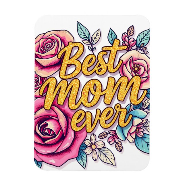 Ímã Coleção de Presentes Modernos Floral de Luxo (Vertical)