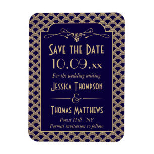 Ímã Coleção do casamento de Gatsby do art deco dos