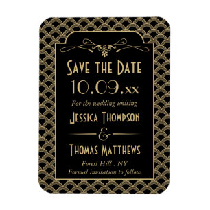 Ímã Coleção do casamento de Gatsby do art deco dos