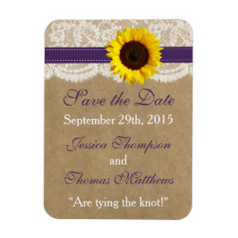 Ímã Coleção Kraft, Lace & Sunflower - Roxo