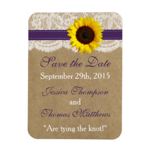 Ímã Coleção Kraft, Lace & Sunflower - Roxo