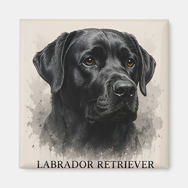 Imã Coleção Labrador Retriever Luxo para Amantes de Cã (Frente)