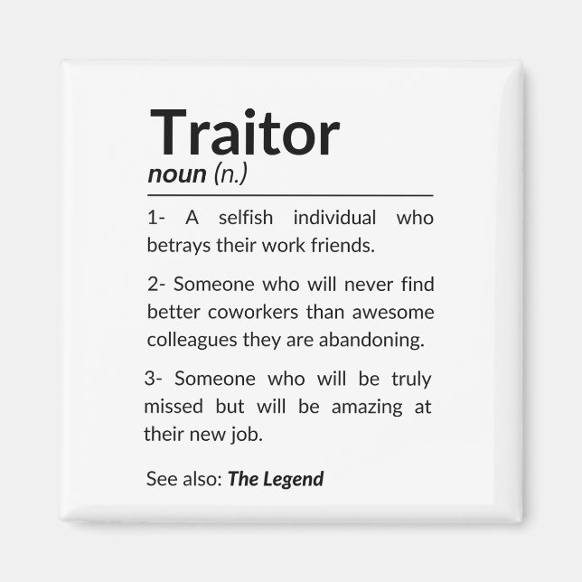 Imã Colega de despedida engraçado, colega saindo do tr (Frente)