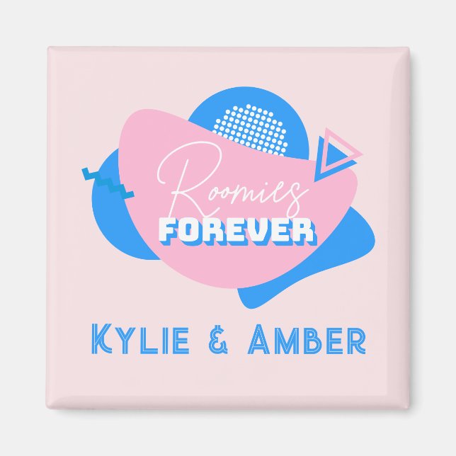 Imã Colega de quarto com nome personalizado "Roomies F (Frente)