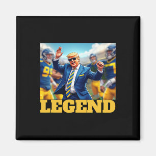 Imã Colégio Trump De Futebol Colegial Azul E Amarelo