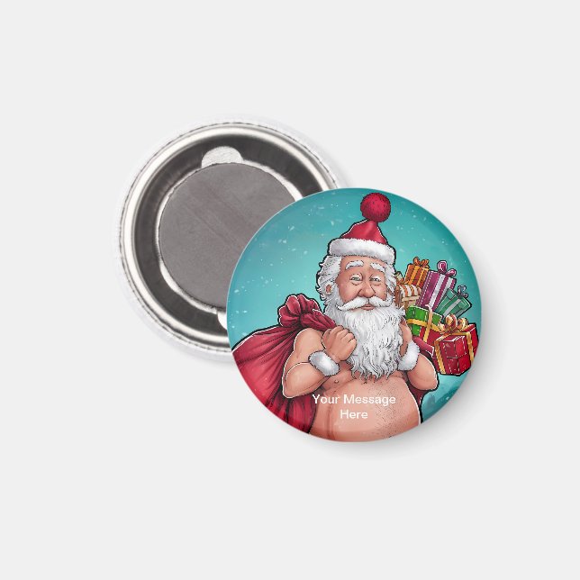 Imã Coletânea Divertida do Papai Noel Safado de Natal (Front/Back)