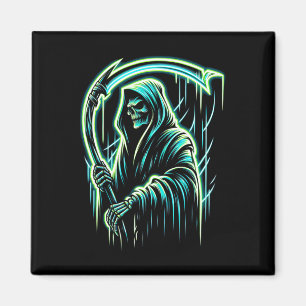 Imã Coletor Skeleton Caveira Legal Halloween Heavy Met