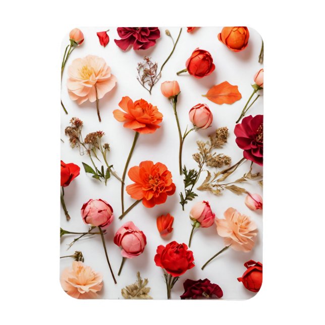 Ímã Colheita de flores da primavera (Vertical)