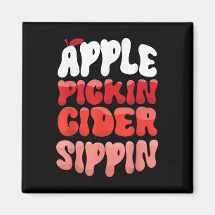 Imã Colheita de Maçã Cider Bebendo Colhedor de Maçã Te