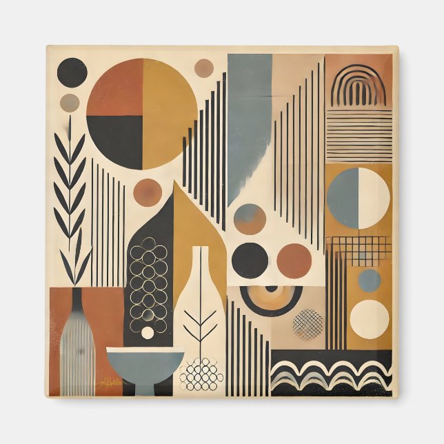 Imã Colheita de outono de Arte Moderna do meio século (Frente)