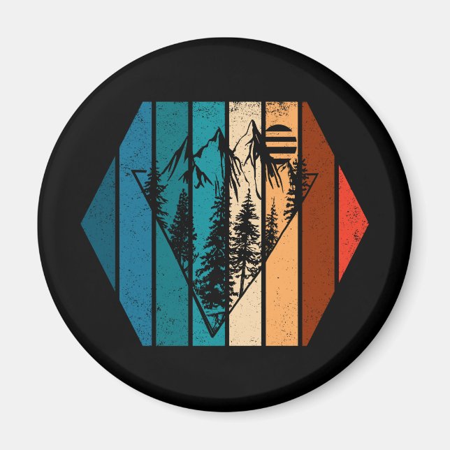 Imã Colheita de pinheiros minimalista (Frente)