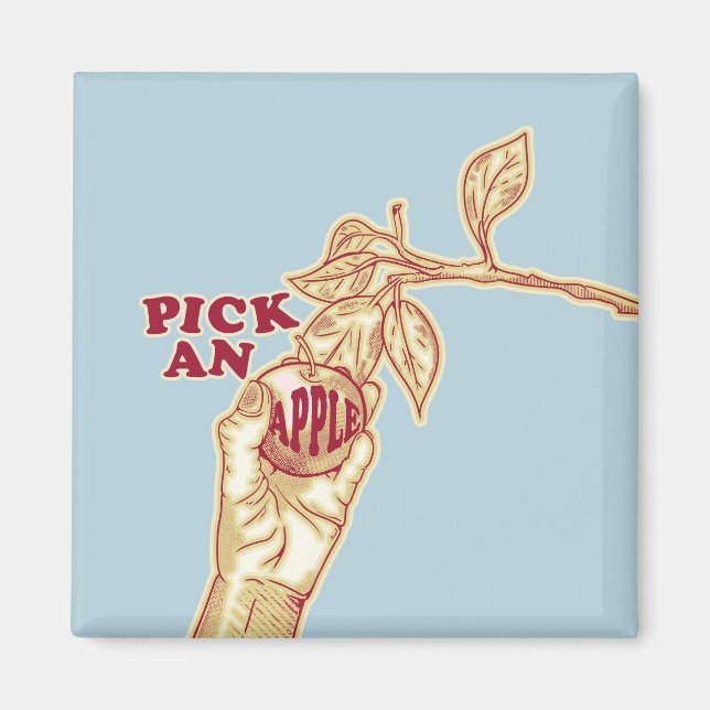 Imã Colheita de pomar-de-coleira-maçãs (Frente)