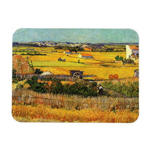 Ímã Colheita em La Crau, com Montmajour ao Fundo