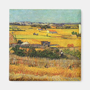 Imã Colheita em La Crau, com Montmajour ao Fundo