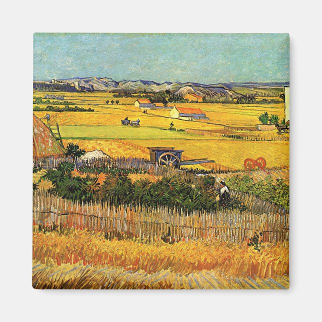 Imã Colheita em La Crau - van Gogh (Frente)