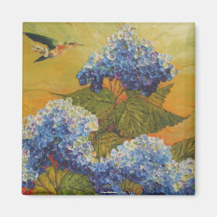 Imã Colibri e ímã azul do Hydrangea
