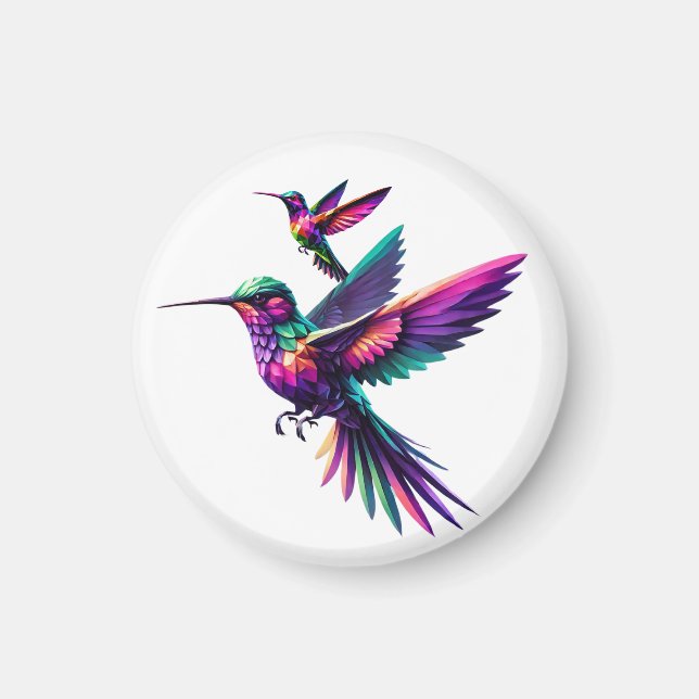 Imã Colibrí prisma multicolor (Frente)