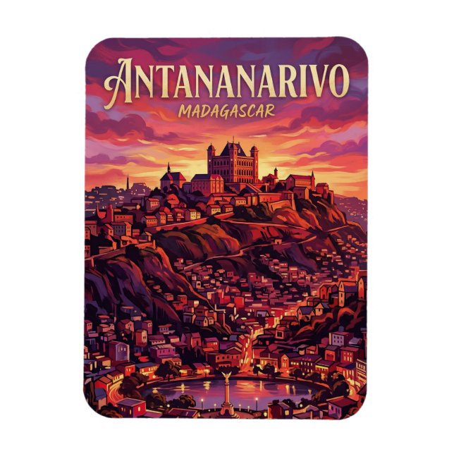 Ímã Colinas de Antananarivo Madagascar (Vertical)