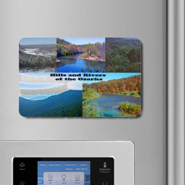 Ímã Colinas e rios das Ozarks (Hills and Rivers of the Ozarks Flexible Magnet)