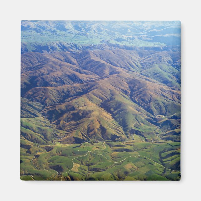 Imã Colinas rolantes na região sudoeste da Nova Zelând (Frente)