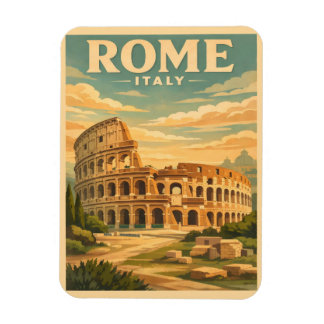 Ímã Coliseu Roma Itália Cartão Postal de Viagem Vintag