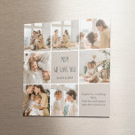 Imã Collage Photo Mãe Nós Te Amos | Personalizado<br><div class="desc">Celebrar a mãe com este doce e sentimental imã de Colagem Foto "Nós Amo-Te Mãe". Personalize-o com as suas fotografias familiares favoritas e crie uma guarnição que verá todos os dias no frigorífico, no armário ou no conselho de escritório. Perfeito como um pequeno mas significativo presente de Dia das Mães,...</div>