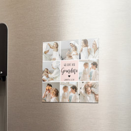 Imã Collage Photo Pink Nós Te Amo Avó Melhor Presente