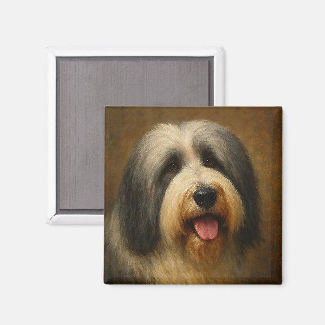 Imã Collie Barbudo (Front/Back)